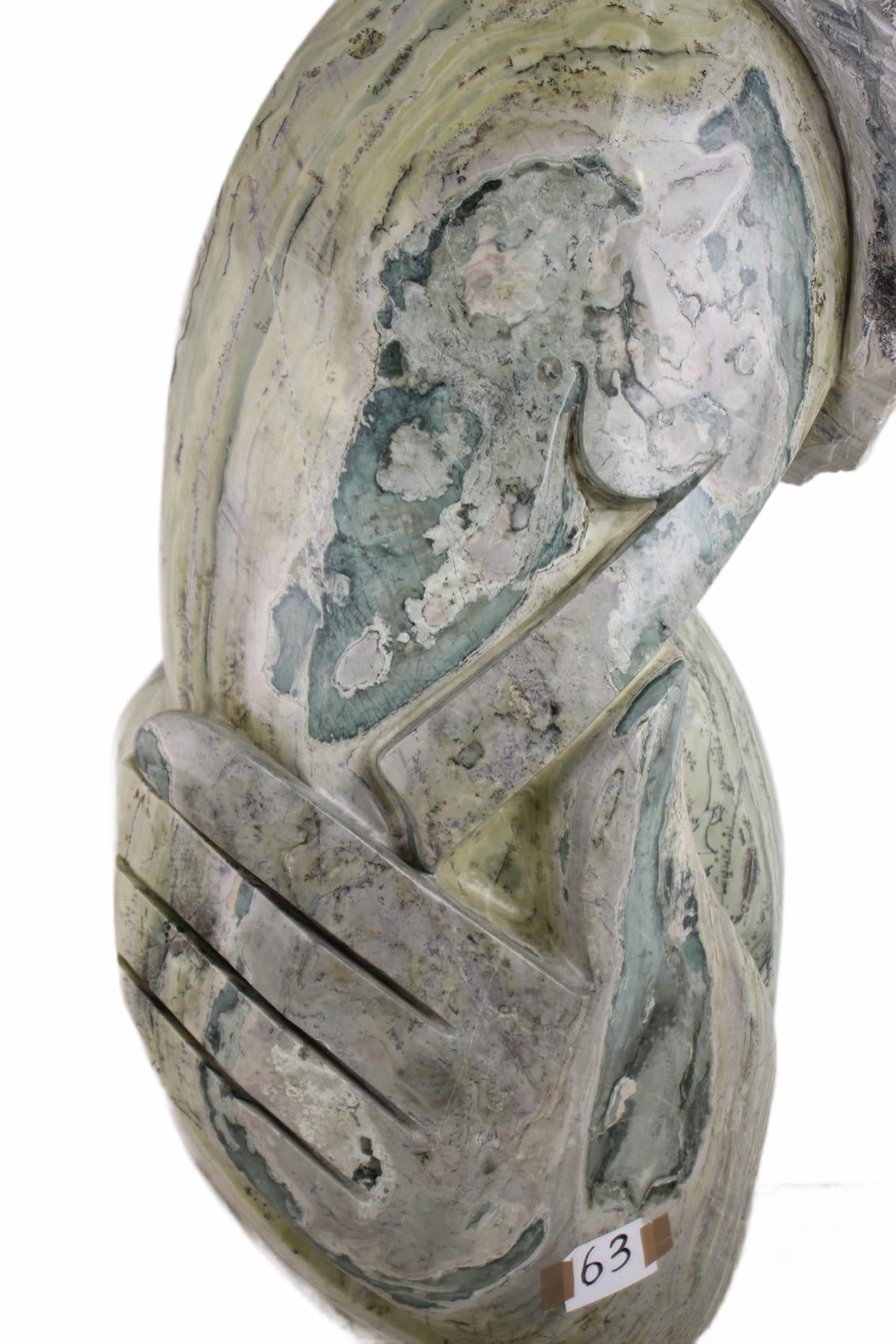 Shona Tribe Butter Jade Thinker ~42.9" Tall (New 2026)