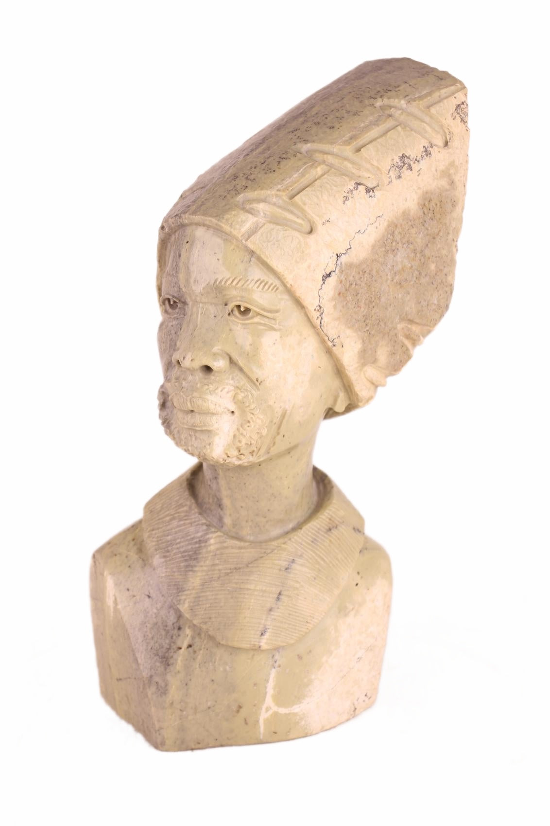 Shona Tribe Butter Jade Head ~11.8" Tall (New 2026) - Sculpture & Statuary