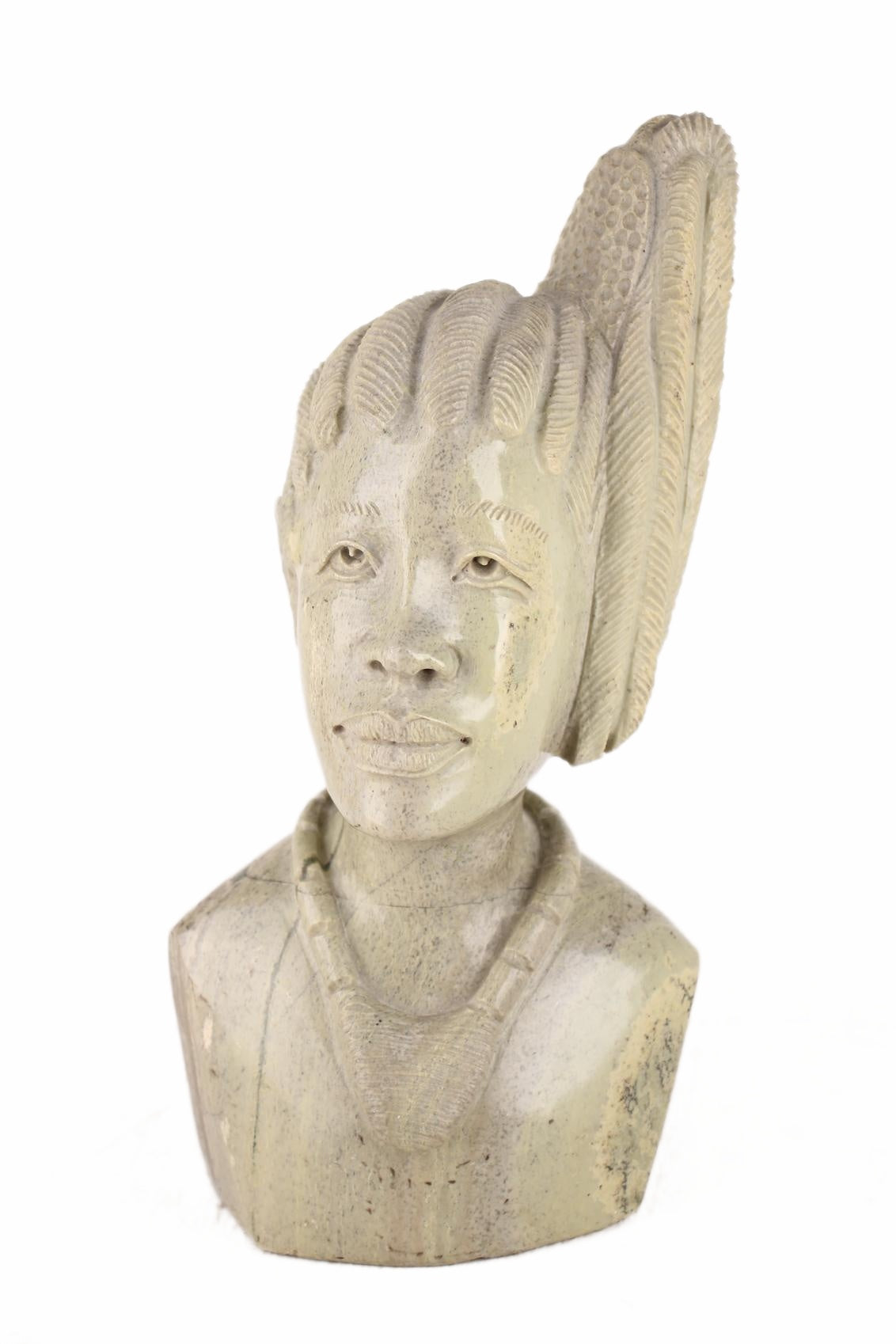Shona Tribe Butter Jade Head ~11.4" Tall (New 2026) - Sculpture & Statuary