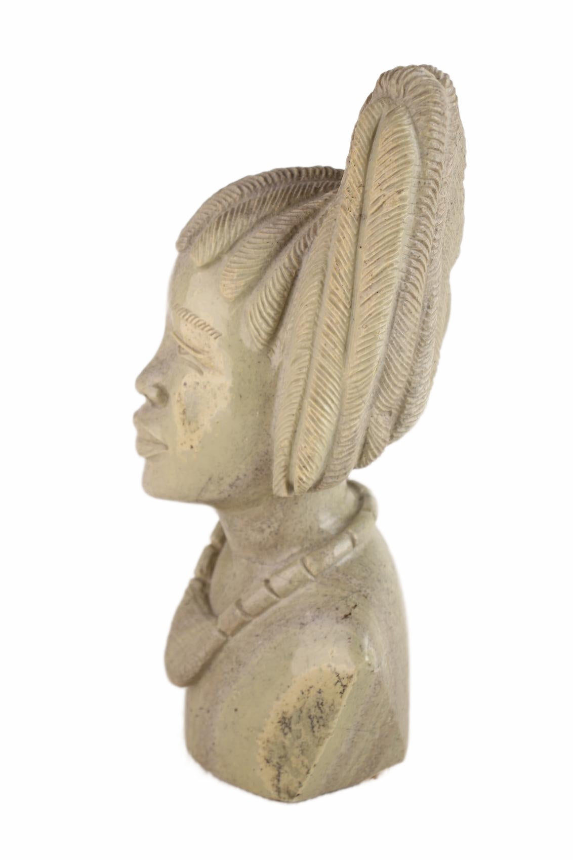 Shona Tribe Butter Jade Head ~11.4" Tall (New 2026) - Sculpture & Statuary