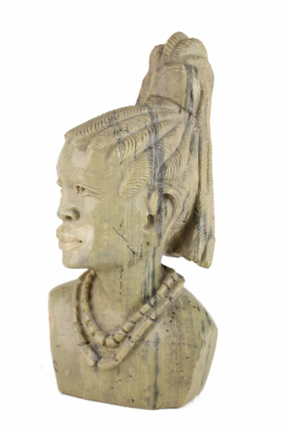 Shona Tribe Butter Jade Head ~11.8" Tall (New 2026) - Sculpture & Statuary