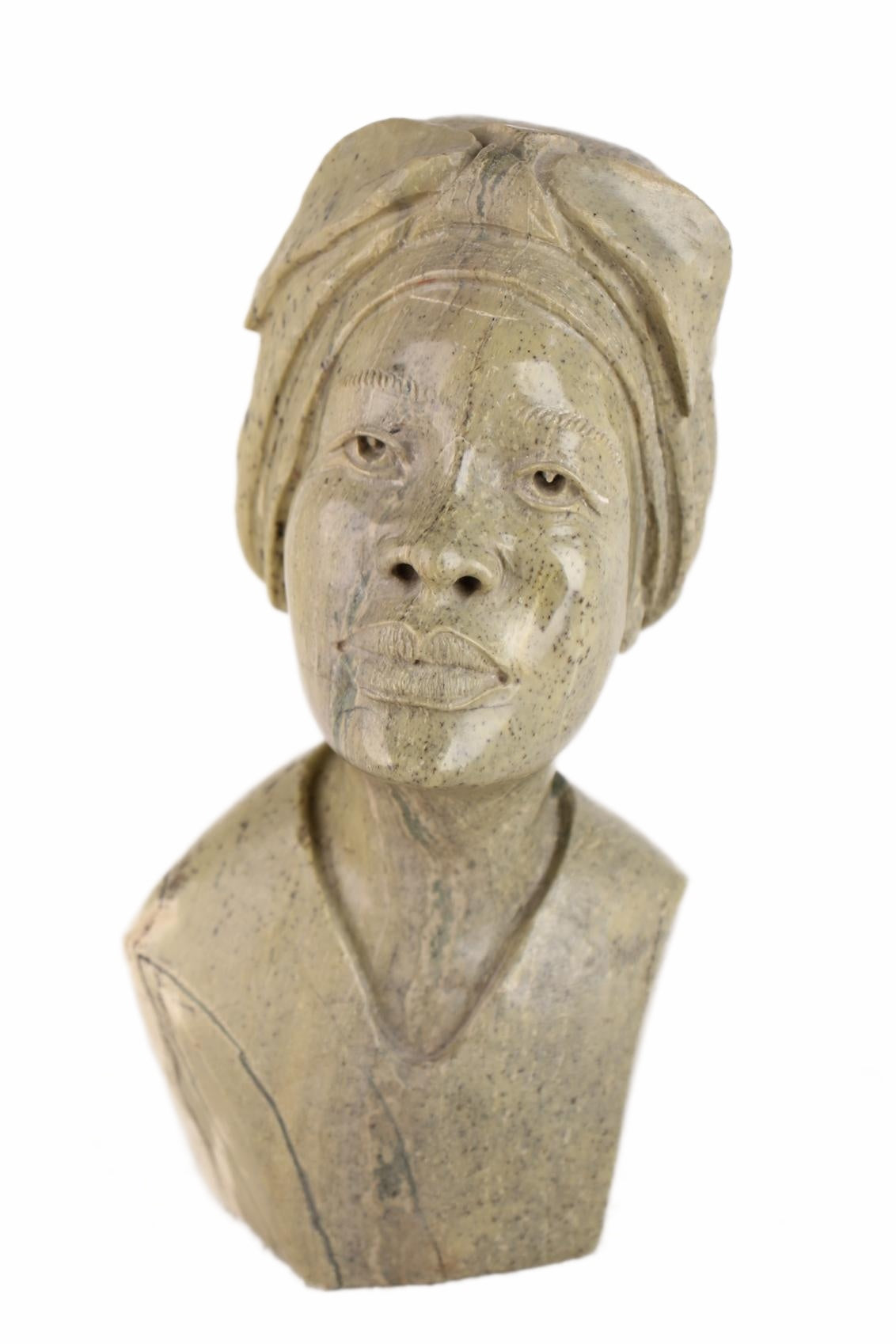 Shona Tribe Butter Jade Head ~10.6" Tall (New 2026) - Sculpture & Statuary