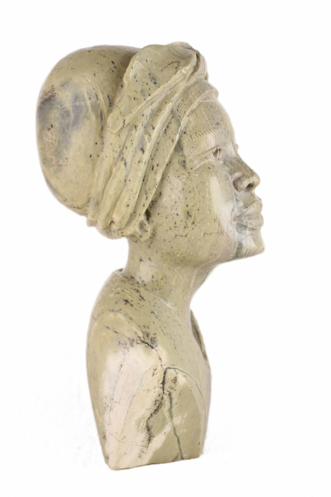 Shona Tribe Butter Jade Head ~10.6" Tall (New 2026) - Sculpture & Statuary