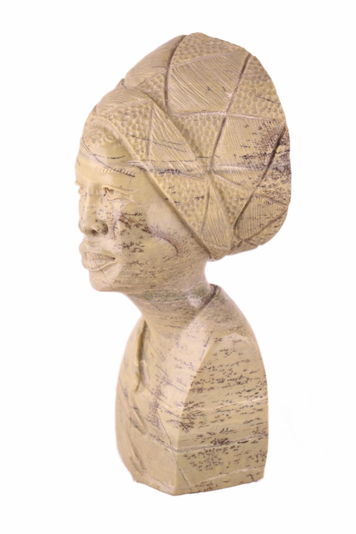 Shona Tribe Butter Jade Head ~11.4" Tall (New 2026) - Sculpture & Statuary