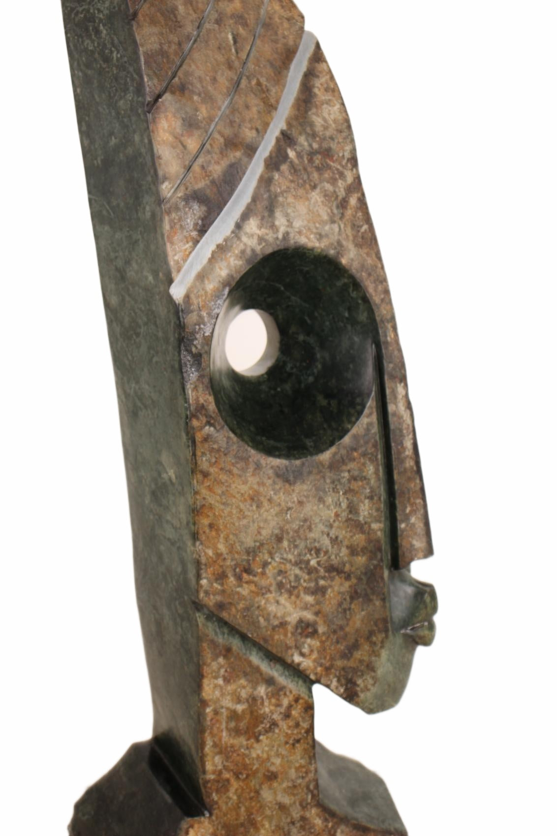 Shona Tribe Opal Stone Sculpture ~47.2" Tall (New 2026) - Sculpture & Statuary