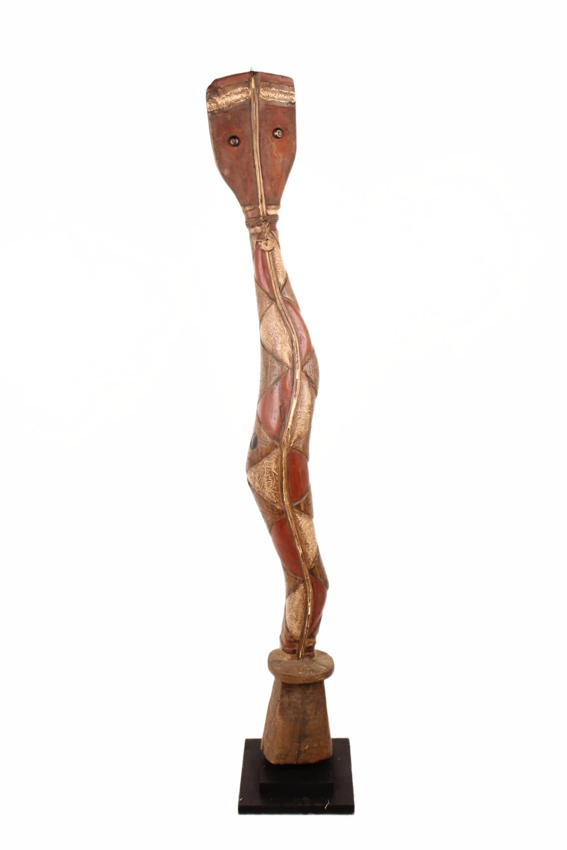 Baga Tribe Snake Sculpture ~58.7" Tall (New 2026) - Sculpture & Statuary