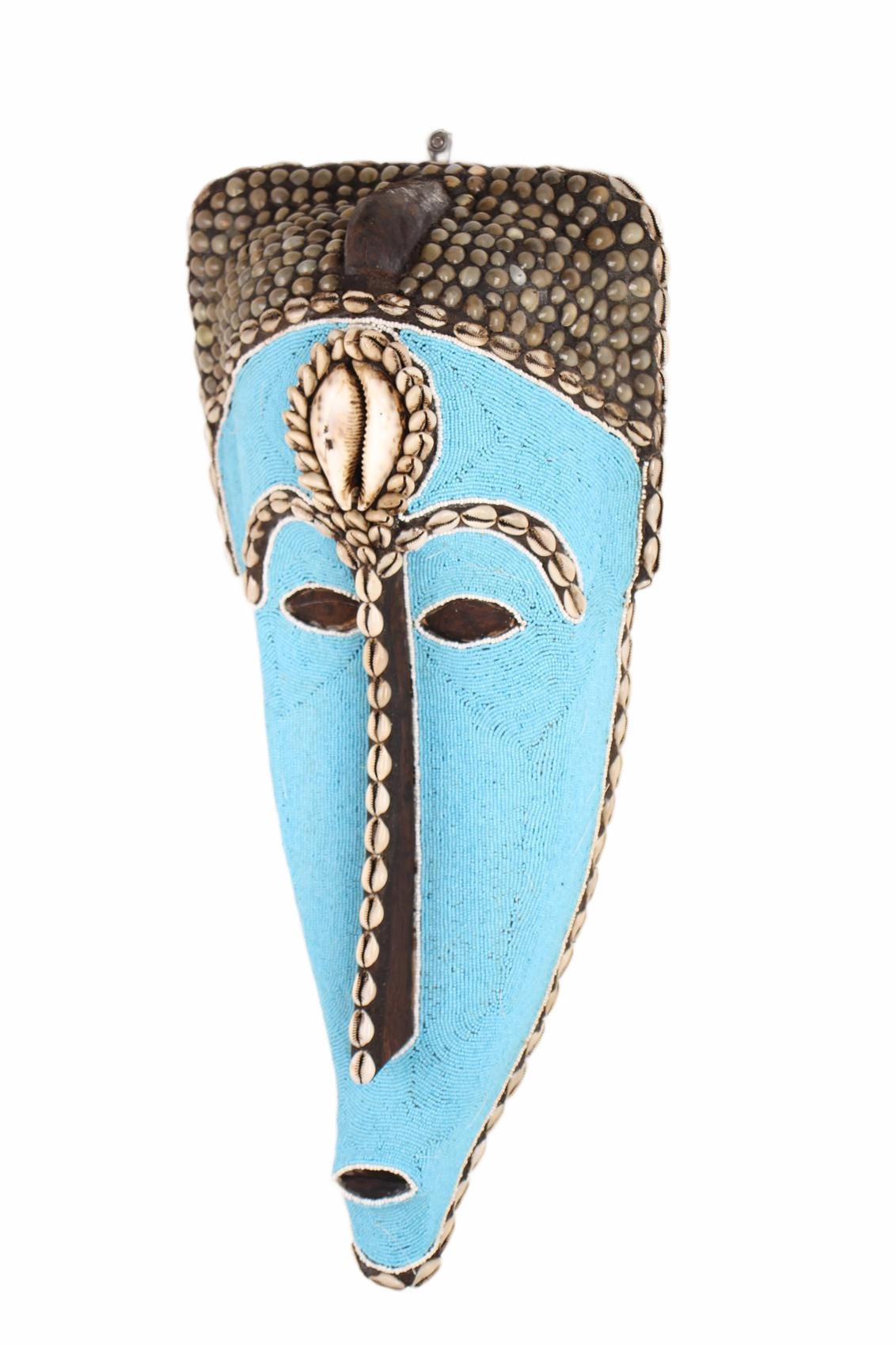 Fang Tribe Beaded Mask ~24.4" Tall (New 2026) - Masks