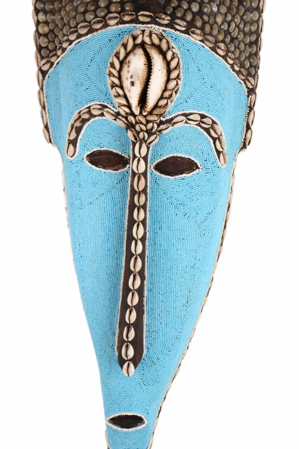 Fang Tribe Beaded Mask ~24.4" Tall (New 2026) - Masks