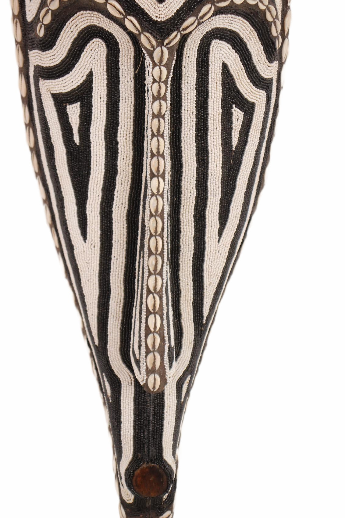Fang Tribe Beaded Mask ~24.4" Tall (New 2026) - Masks