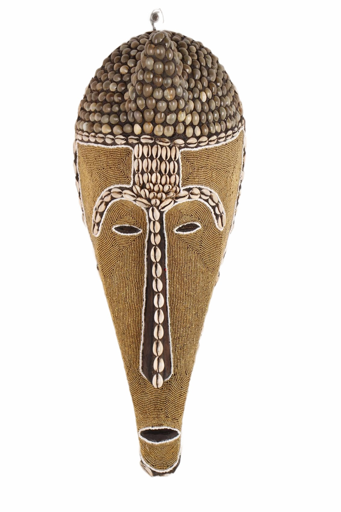 Fang Tribe Beaded Mask ~24.4" Tall (New 2026) - Masks