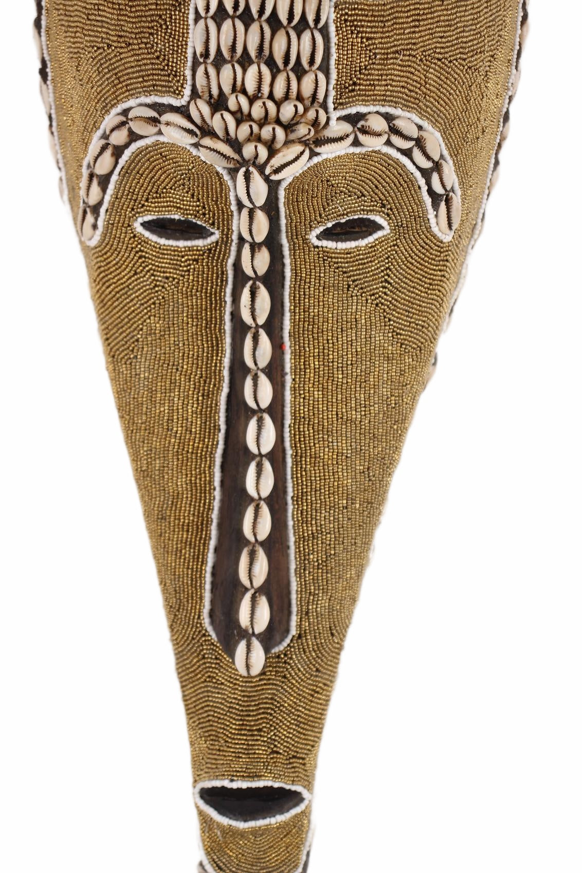 Fang Tribe Beaded Mask ~24.4" Tall (New 2026) - Masks