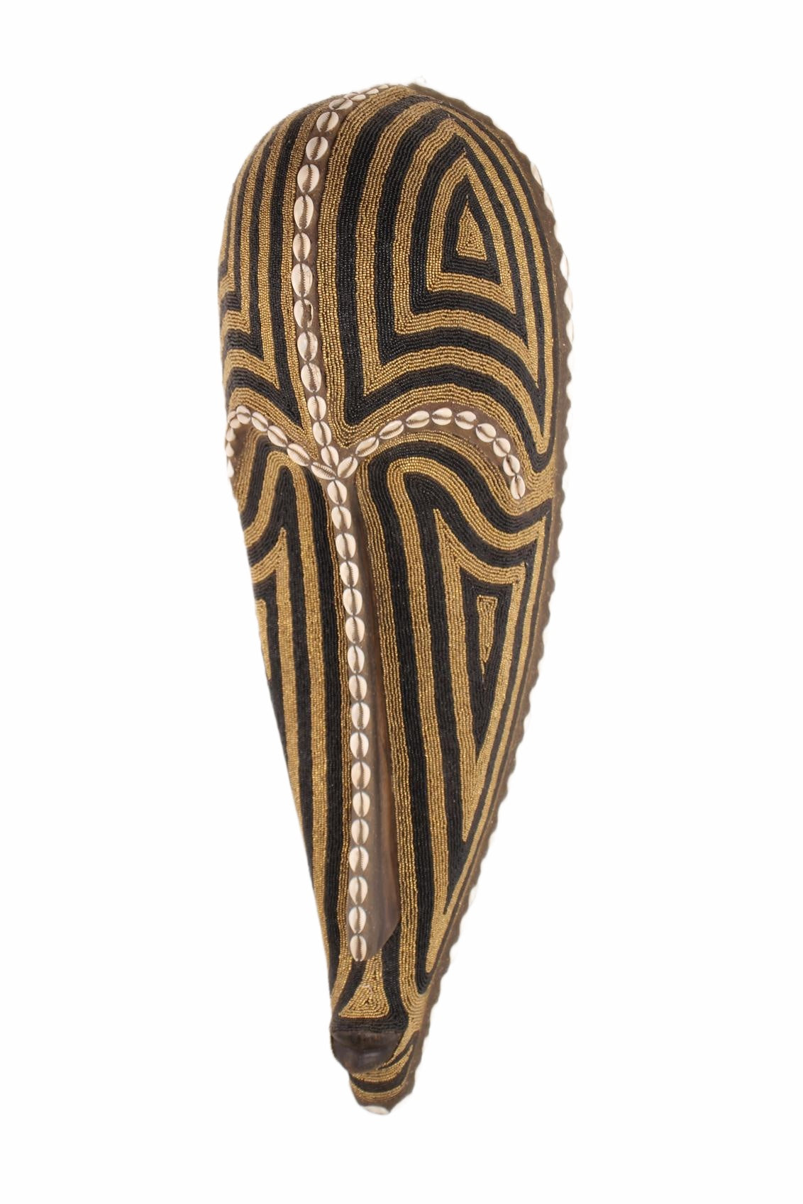 Fang Tribe Beaded Mask ~24.4" Tall (New 2026) - Masks