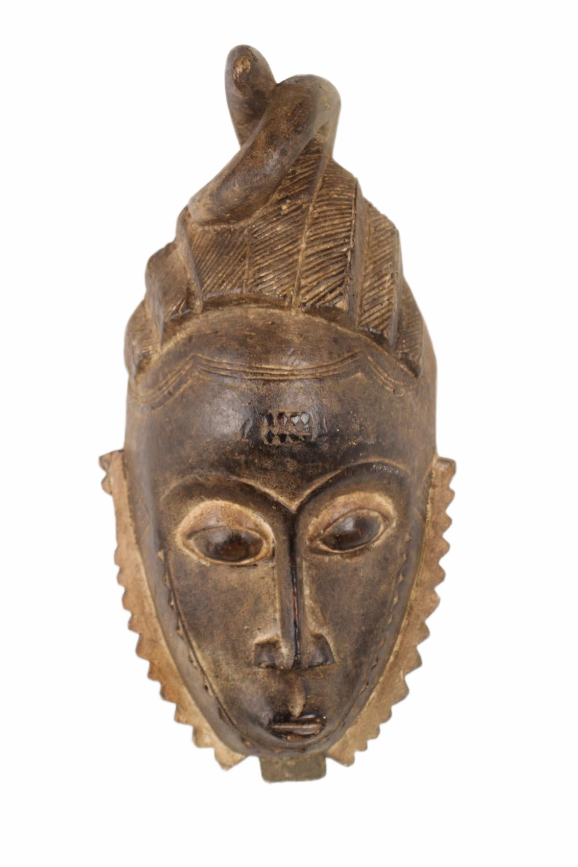 Baule Tribe Kpan Mask ~18.1" Tall (New 2026) - Masks