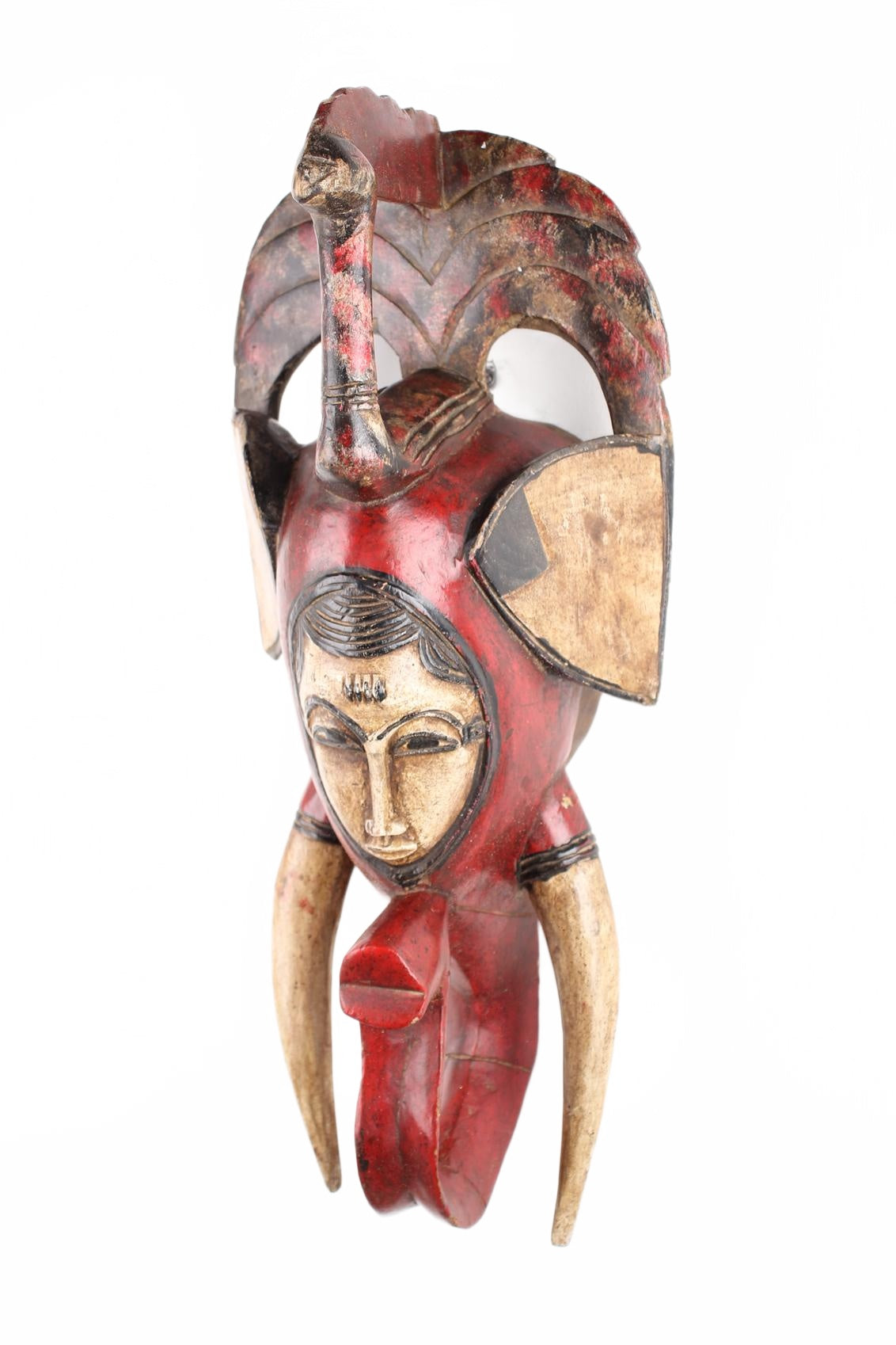Baule Tribe Elephant Mask ~25.2" Tall (New 2026) - Masks