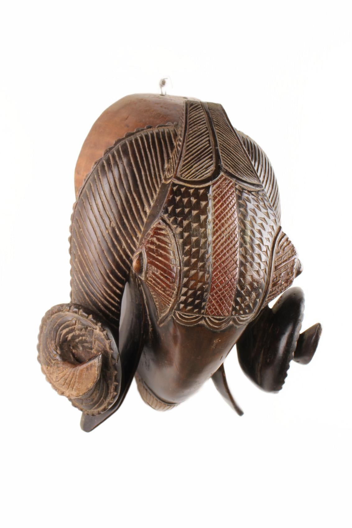 Baule Tribe Ram Mask ~19.7" Tall (New 2026) - Masks