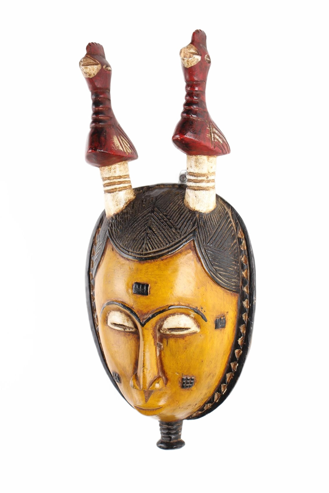 Baule Tribe Mask ~18.1" Tall (New 2026) - Masks