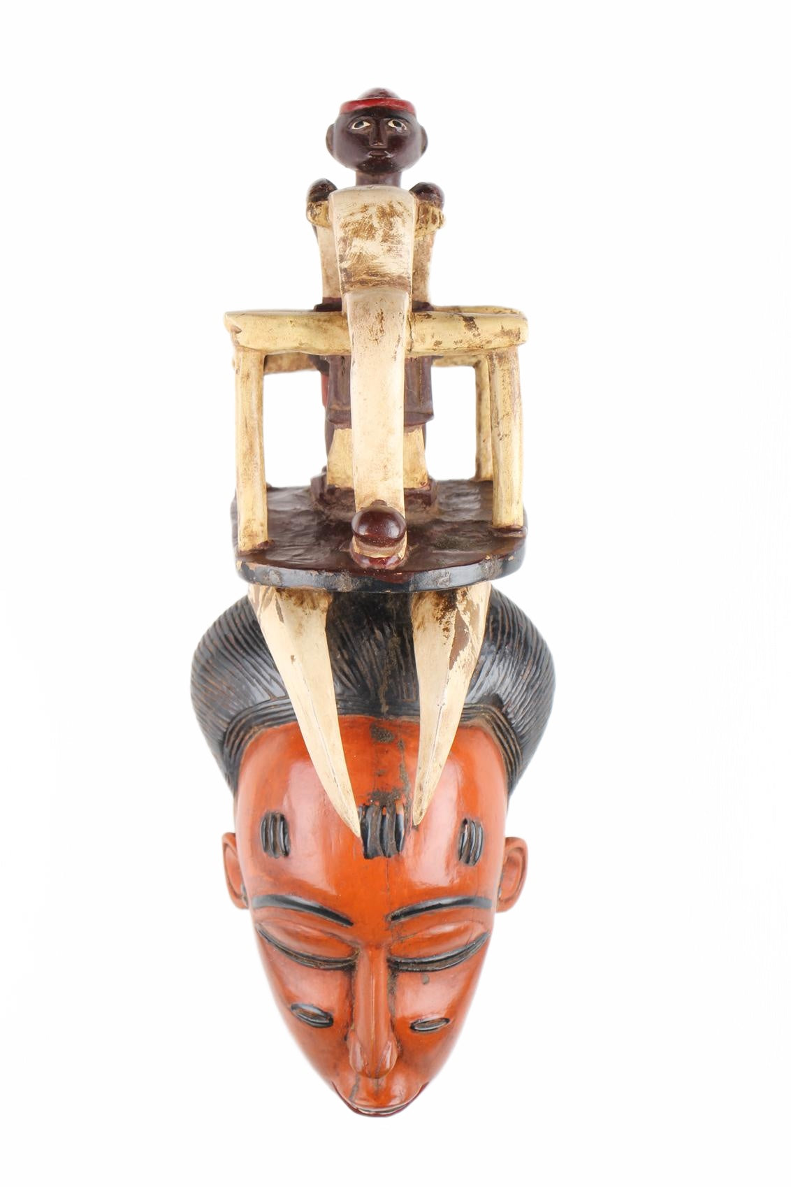 Baule Tribe Mask ~21.7" Tall (New 2026) - Masks