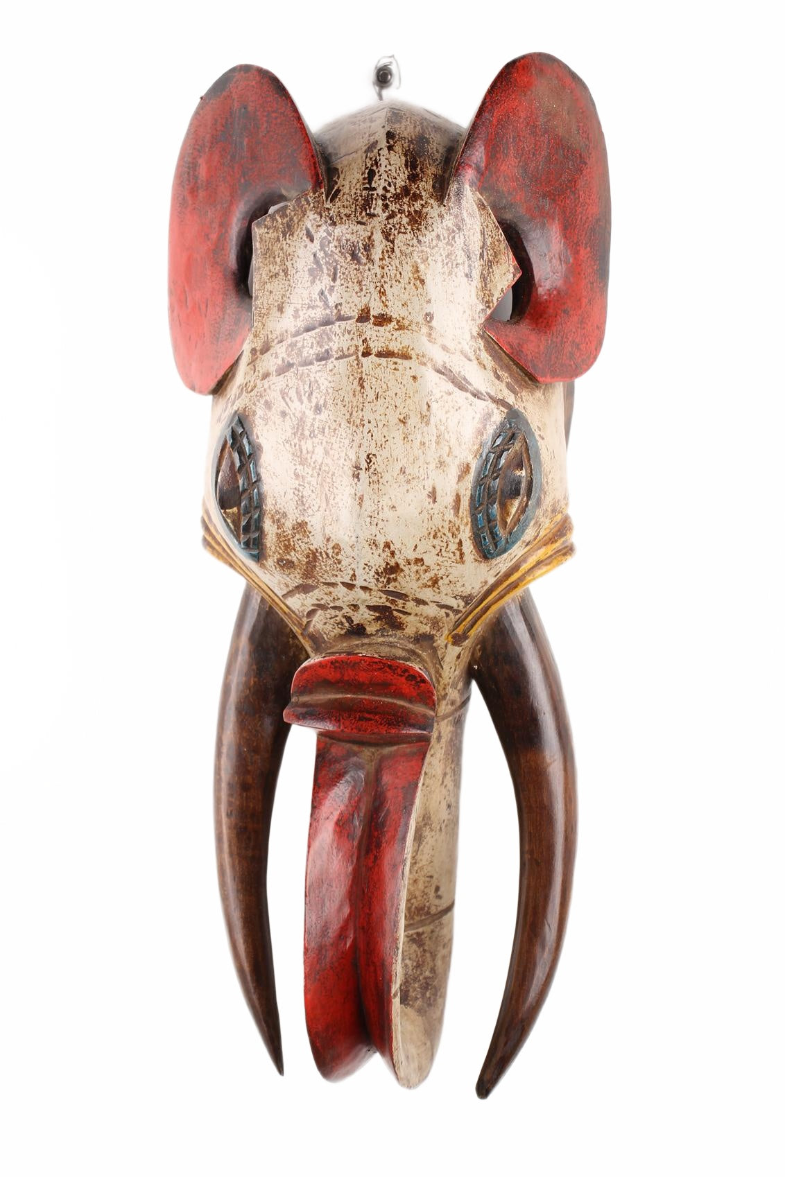 Baule Tribe Elephant Mask ~22.0" Tall (New 2026) - Masks