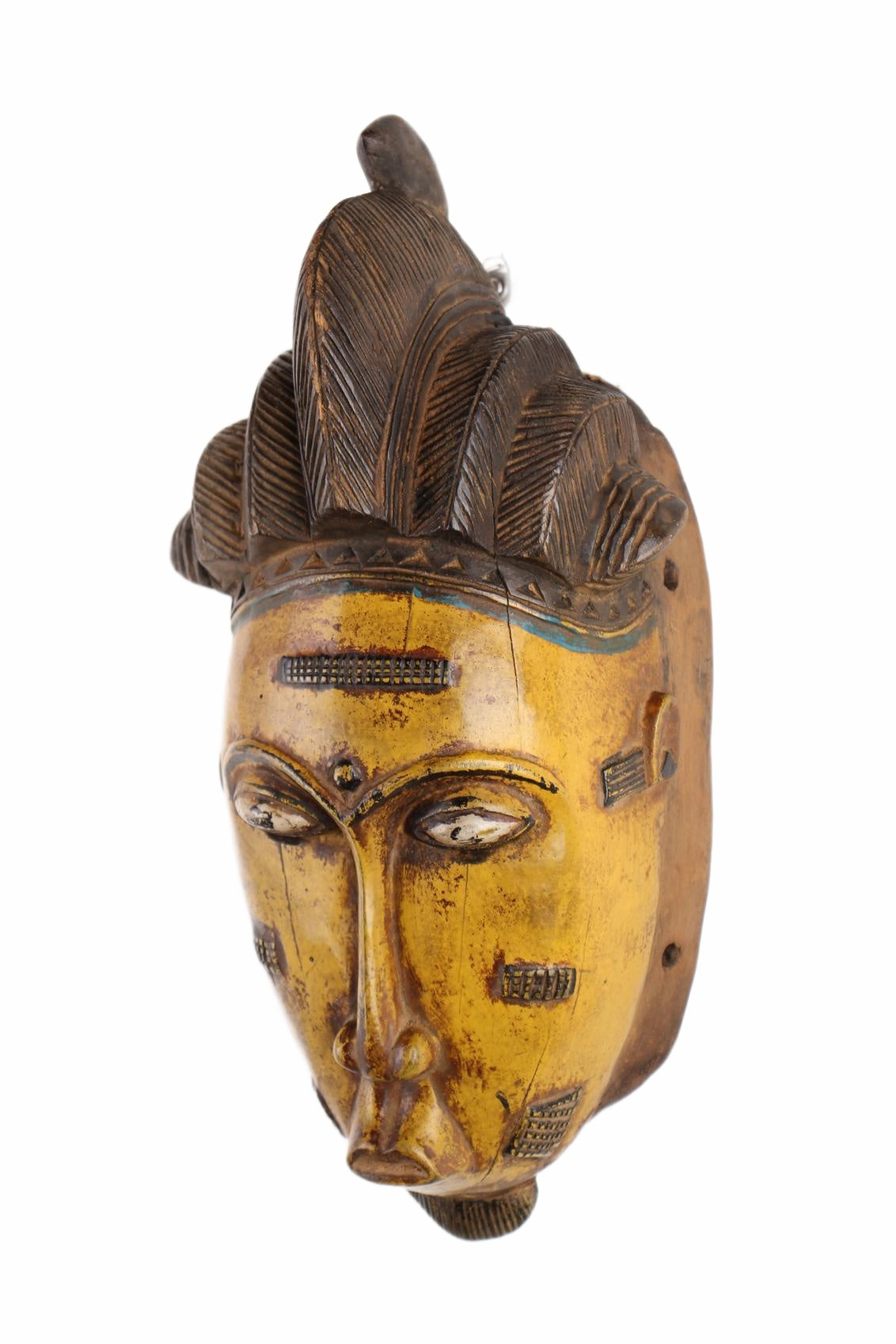 Baule Tribe Mask ~15.4" Tall (New 2026) - Masks