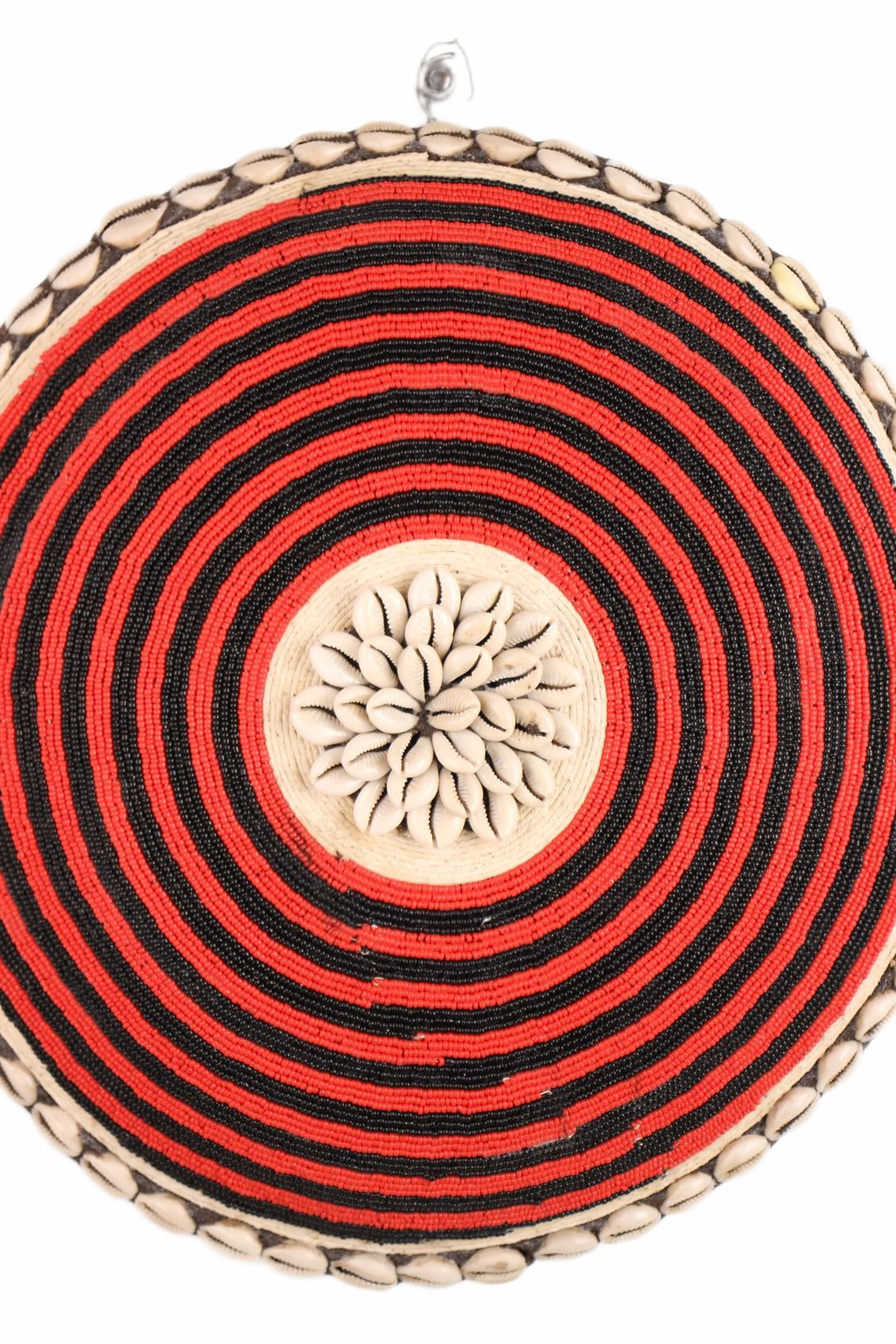 Tikar Tribe Beaded Shield ~13.4" Tall (New 2026) - Masks