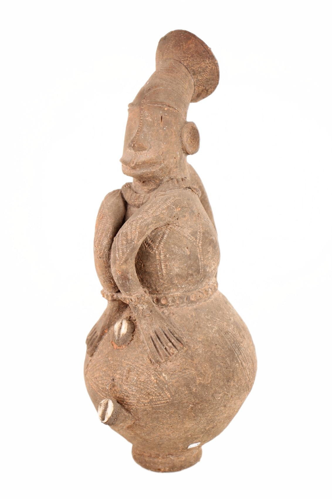 Mangbetu Tribe Terracotta Figures ~15.7" Tall (New 2026) - Sculpture & Statuary