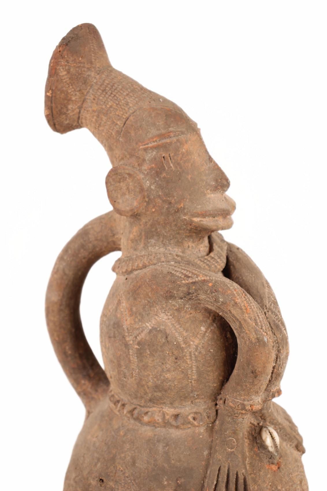 Mangbetu Tribe Terracotta Figures ~15.7" Tall (New 2026) - Sculpture & Statuary