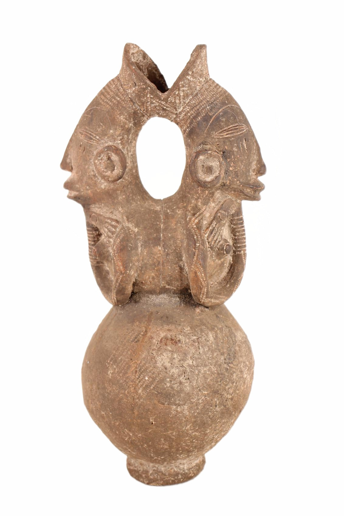 Mangbetu Tribe Terracotta Figures ~15.0" Tall (New 2026) - Sculpture & Statuary
