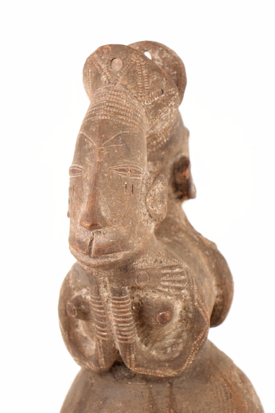 Mangbetu Tribe Terracotta Figures ~15.0" Tall (New 2026) - Sculpture & Statuary