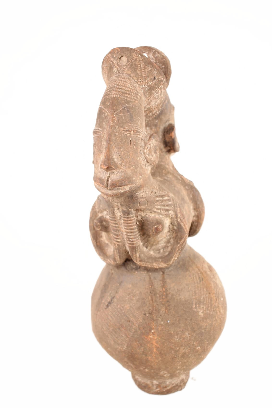 Mangbetu Tribe Terracotta Figures ~15.0" Tall (New 2026) - Sculpture & Statuary