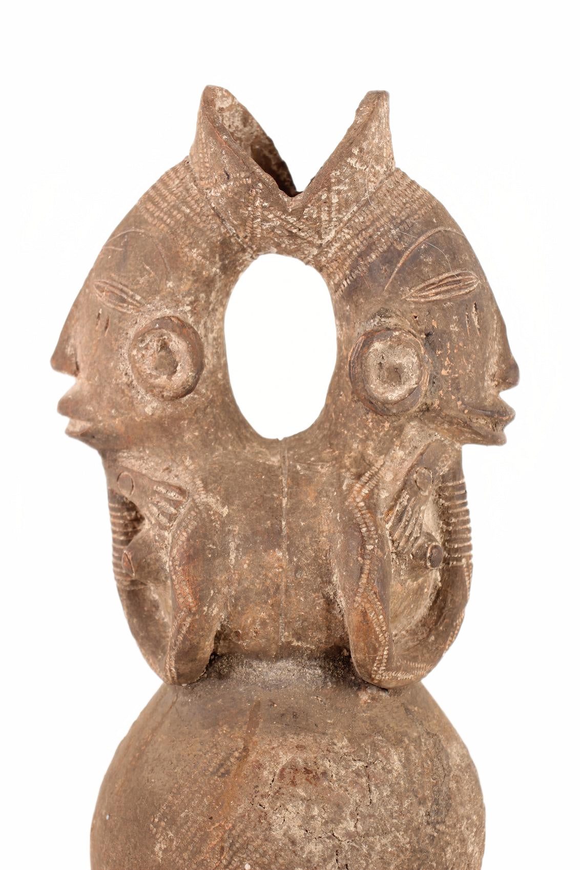 Mangbetu Tribe Terracotta Figures ~15.0" Tall (New 2026) - Sculpture & Statuary