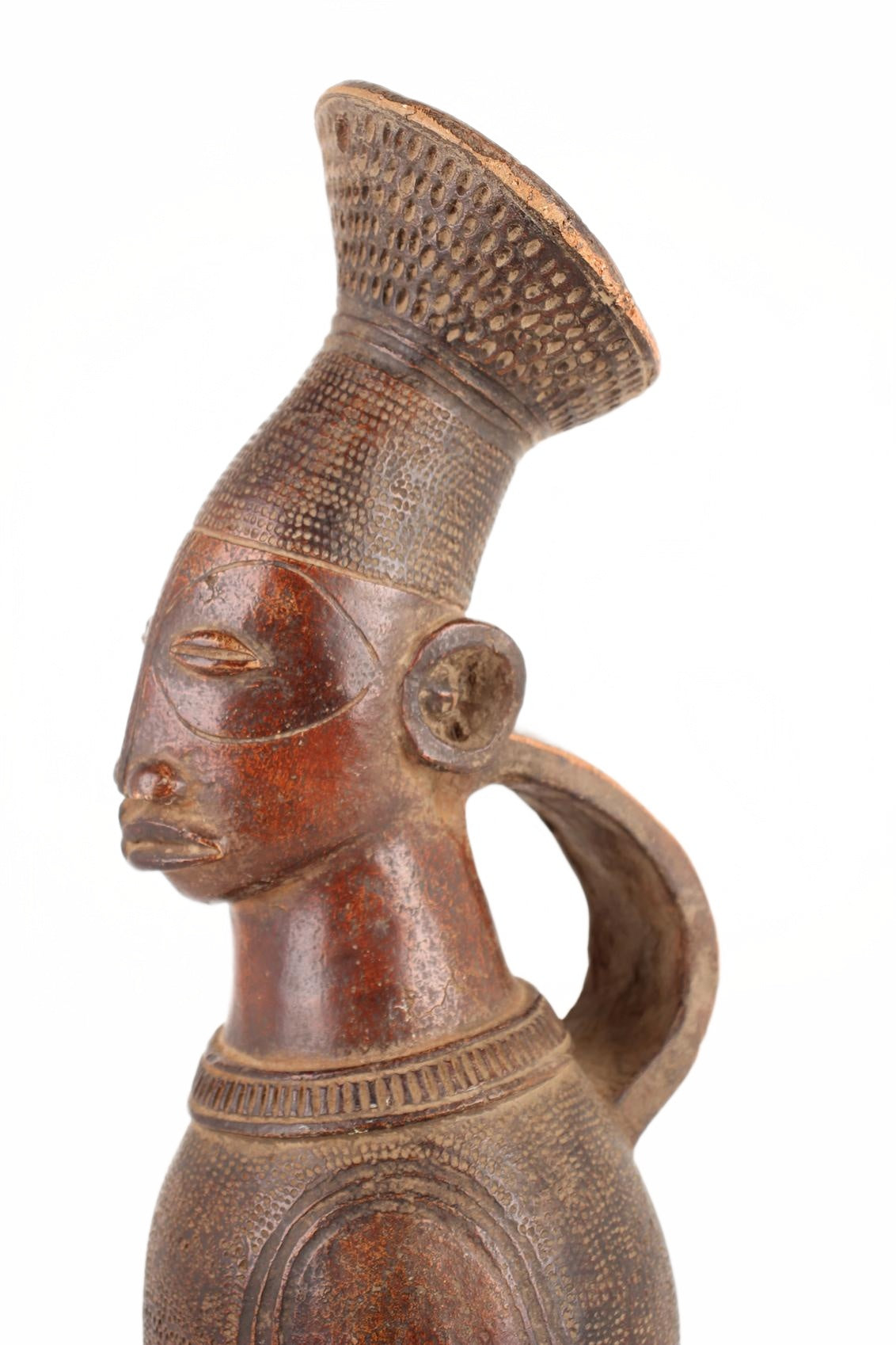 Mangbetu Tribe Terracotta Figures ~18.5" Tall (New 2026) - Sculpture & Statuary