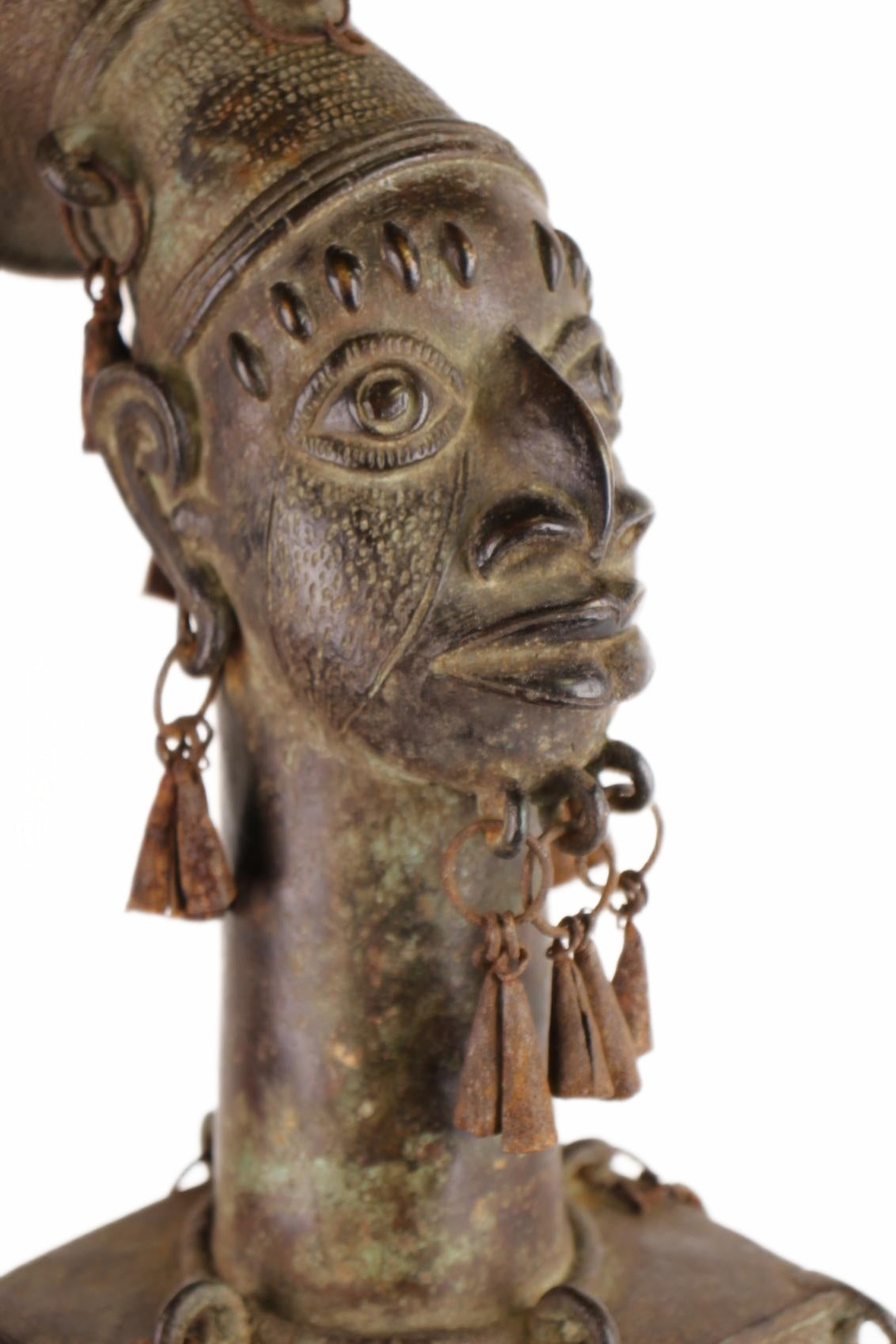 Mangbetu Tribe Bronze Figures ~33.5" Tall (New 2026) - Sculpture & Statuary