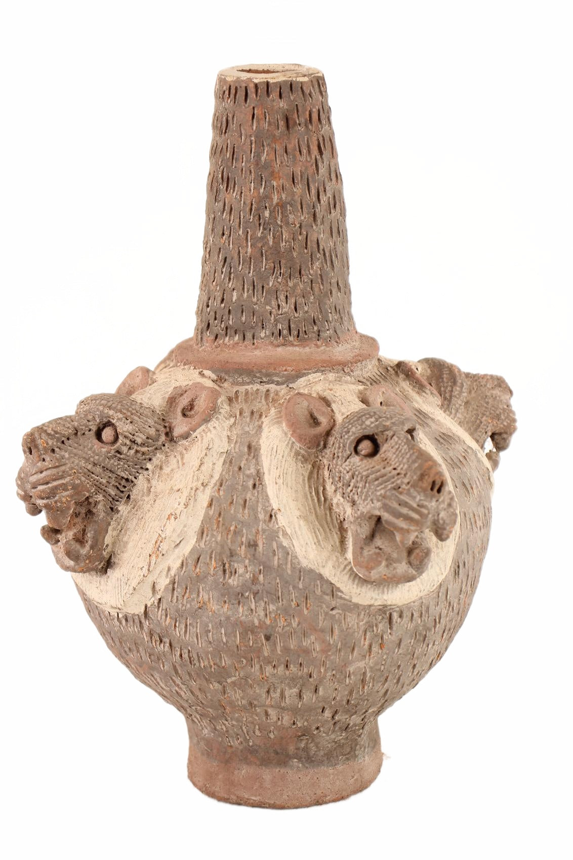 Mangbetu Tribe Terracotta Figures ~14.2" Tall (New 2026) - Sculpture & Statuary