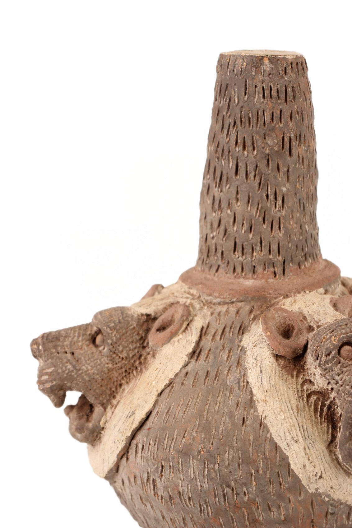 Mangbetu Tribe Terracotta Figures ~14.2" Tall (New 2026) - Sculpture & Statuary