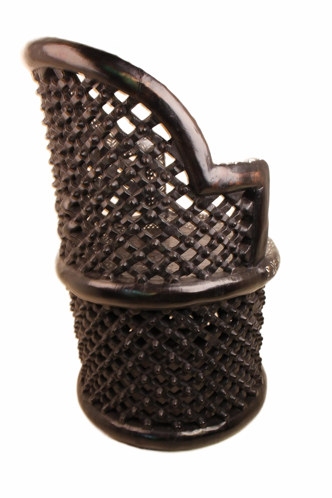 Bamileke Tribe Wooden Throne Chair ~40.6" Tall (New 2026) - Furniture