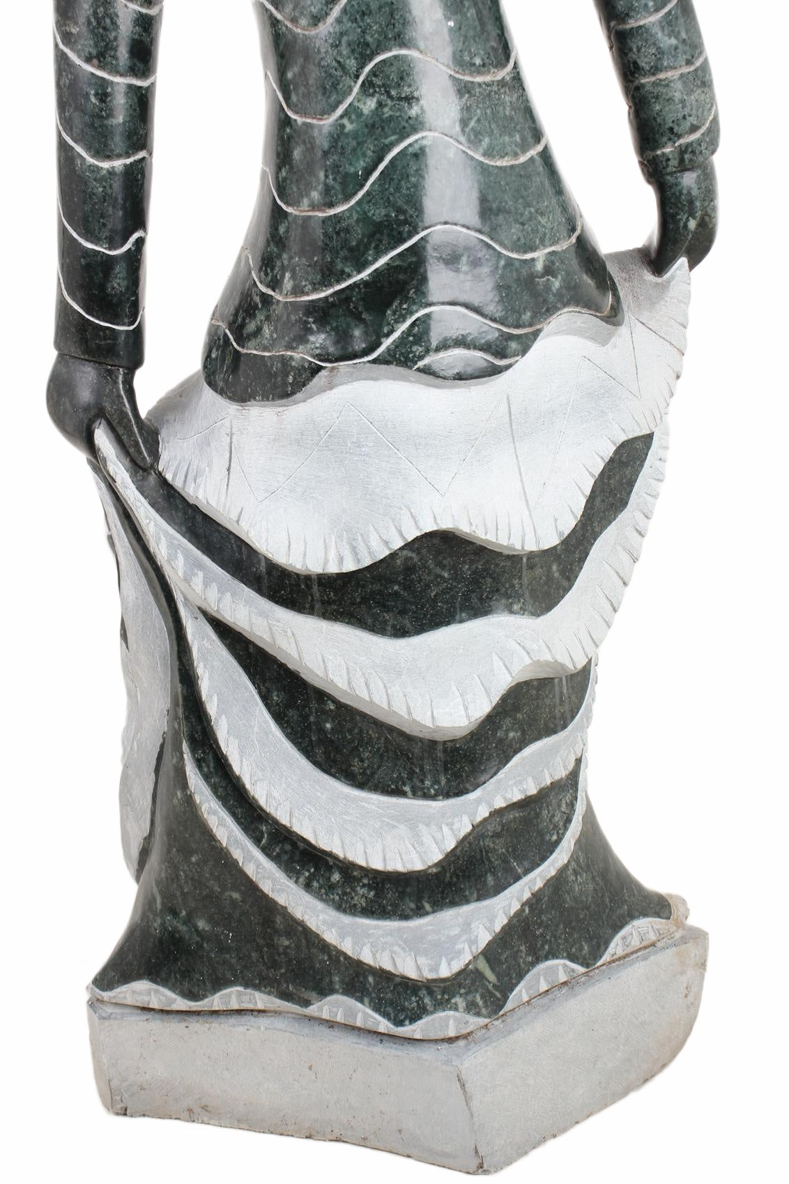 Shona Tribe Opal Stone Princess ~69.3" Tall (New 2026) - Sculpture & Statuary