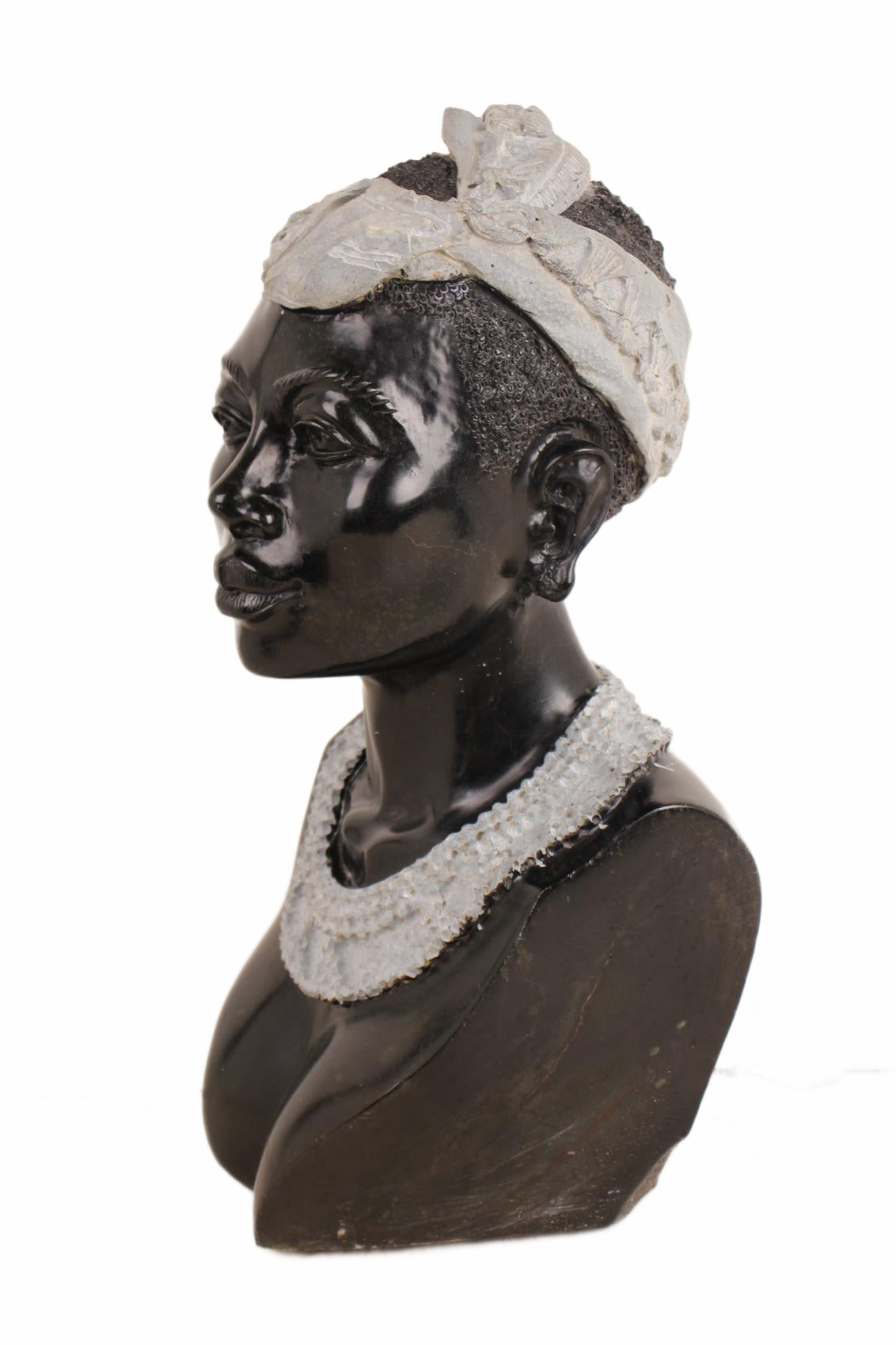 Shona Tribe Springstone Bust ~25.2" Tall (New 2026) - Sculpture & Statuary