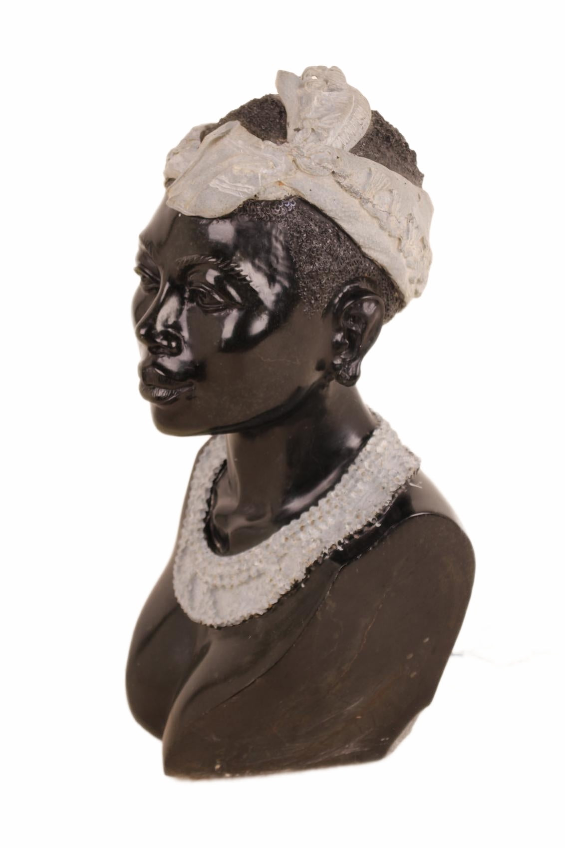Shona Tribe Springstone Bust ~25.2" Tall (New 2026) - Sculpture & Statuary