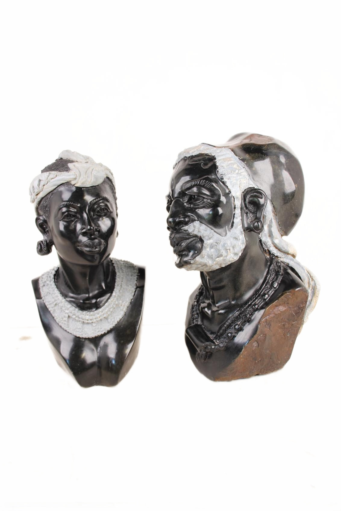 Shona Tribe Springstone Bust ~25.2" Tall (New 2026) - Sculpture & Statuary