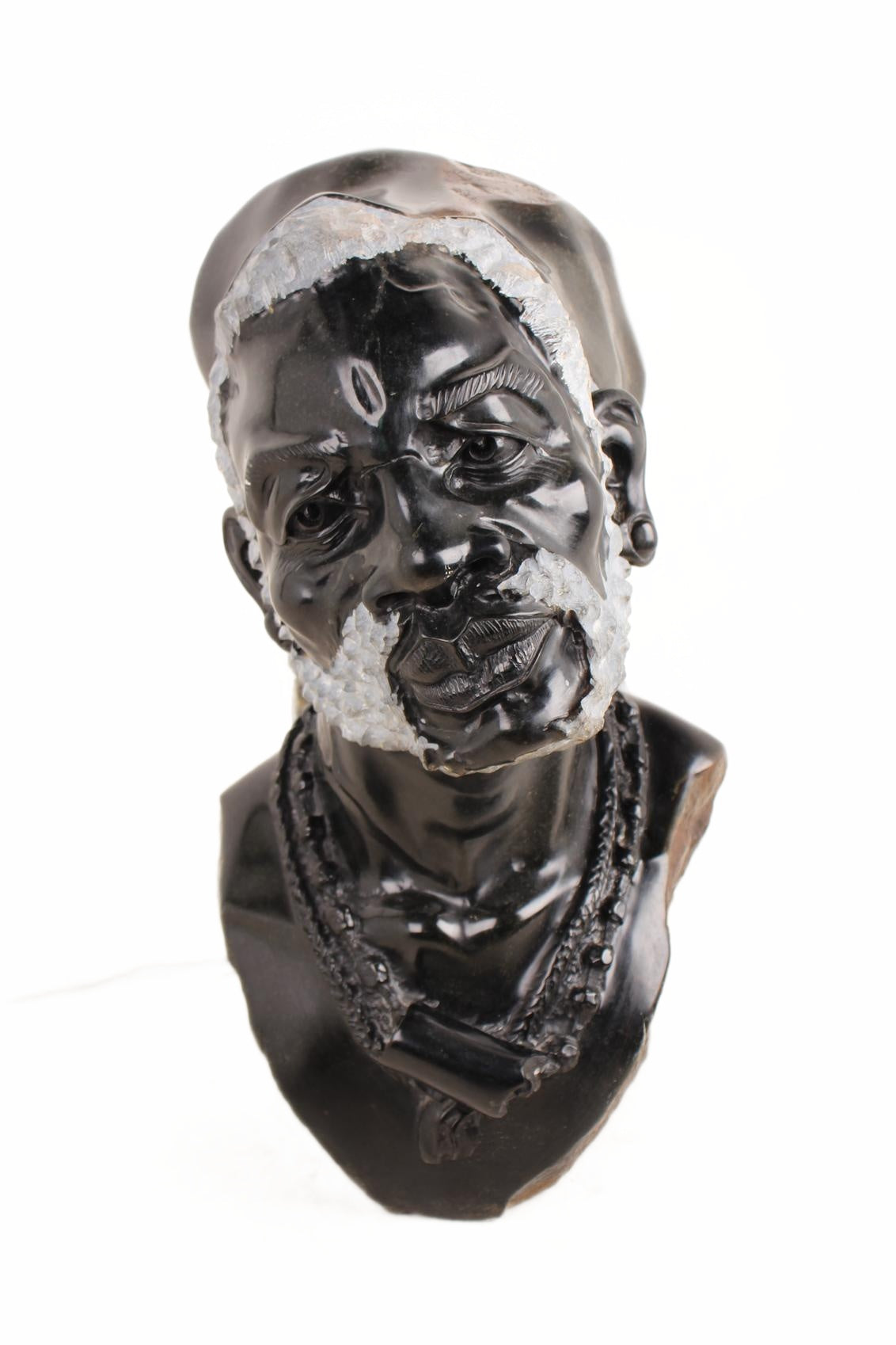 Shona Tribe Springstone Bust ~25.6" Tall (New 2026) - Sculpture & Statuary