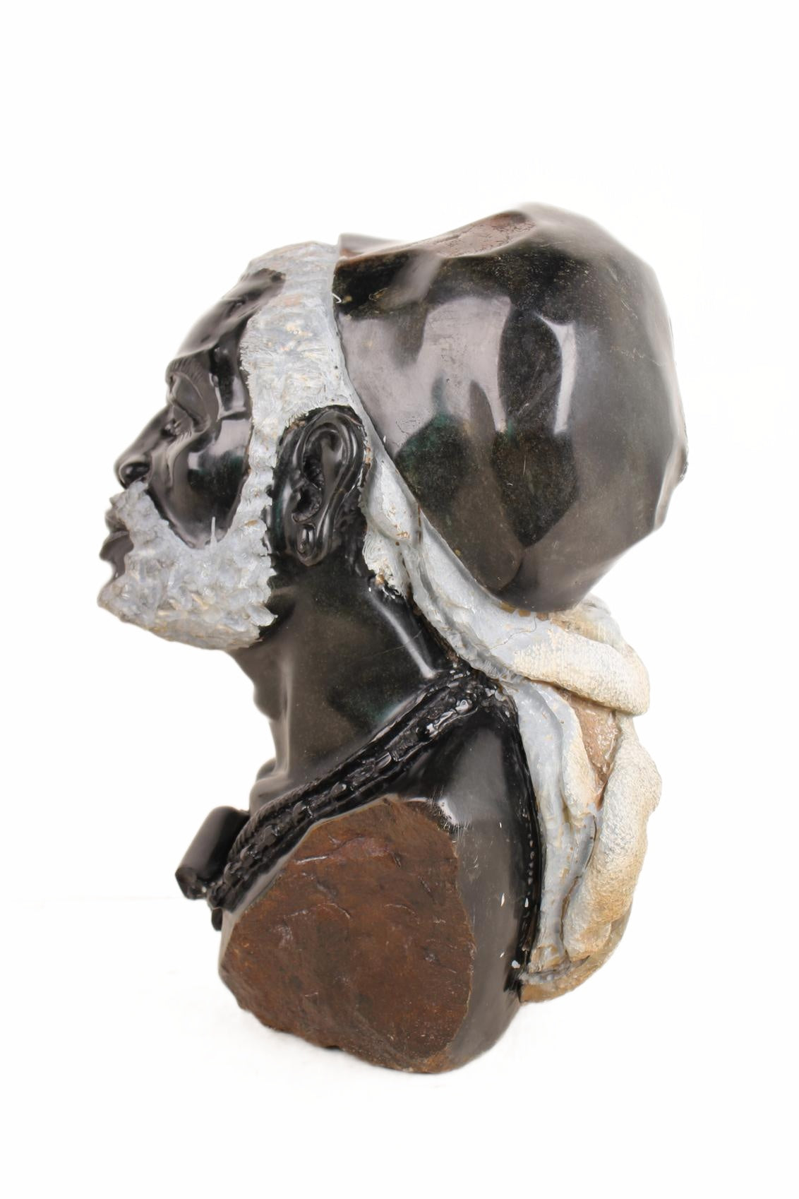 Shona Tribe Springstone Bust ~25.6" Tall (New 2026) - Sculpture & Statuary