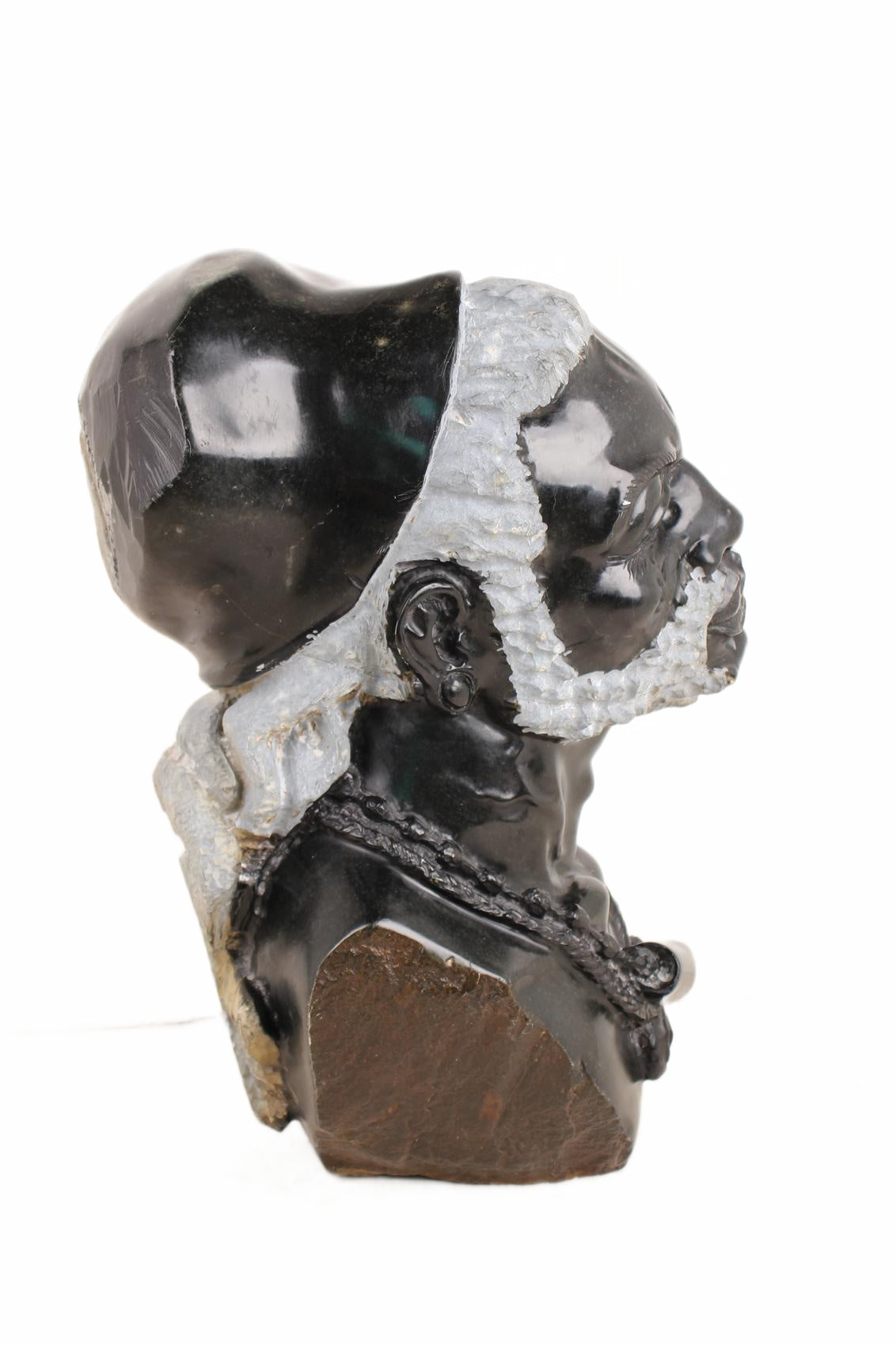 Shona Tribe Springstone Bust ~25.6" Tall (New 2026) - Sculpture & Statuary