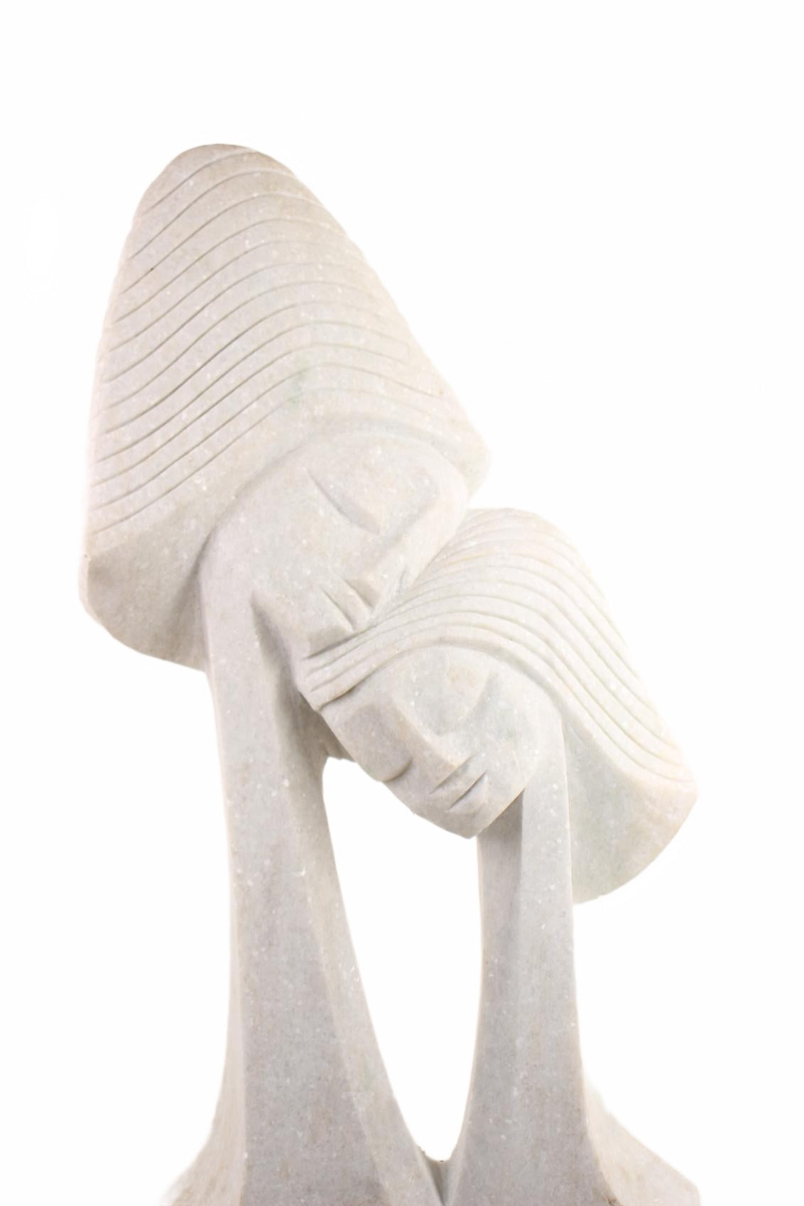 Shona Tribe Dolomite Stone Princess ~51.2" Tall (New 2026)