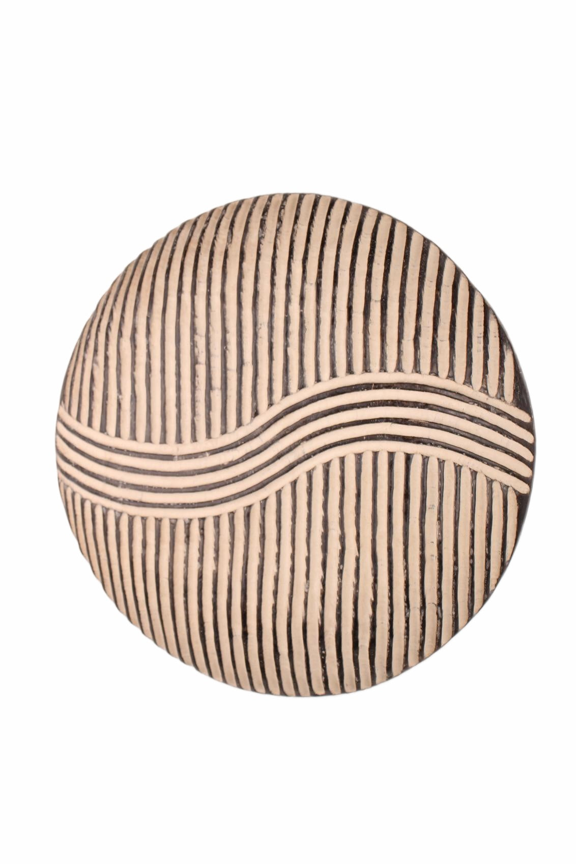 Bamileke Tribe Oval Shaped Wooden Shield ~20.1" Tall (New 2026) - Sculpture & Statuary