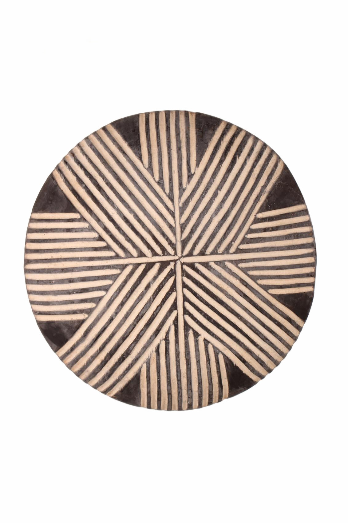 Bamileke Tribe Oval Shaped Wooden Shield ~20.1" Tall (New 2026) - Sculpture & Statuary