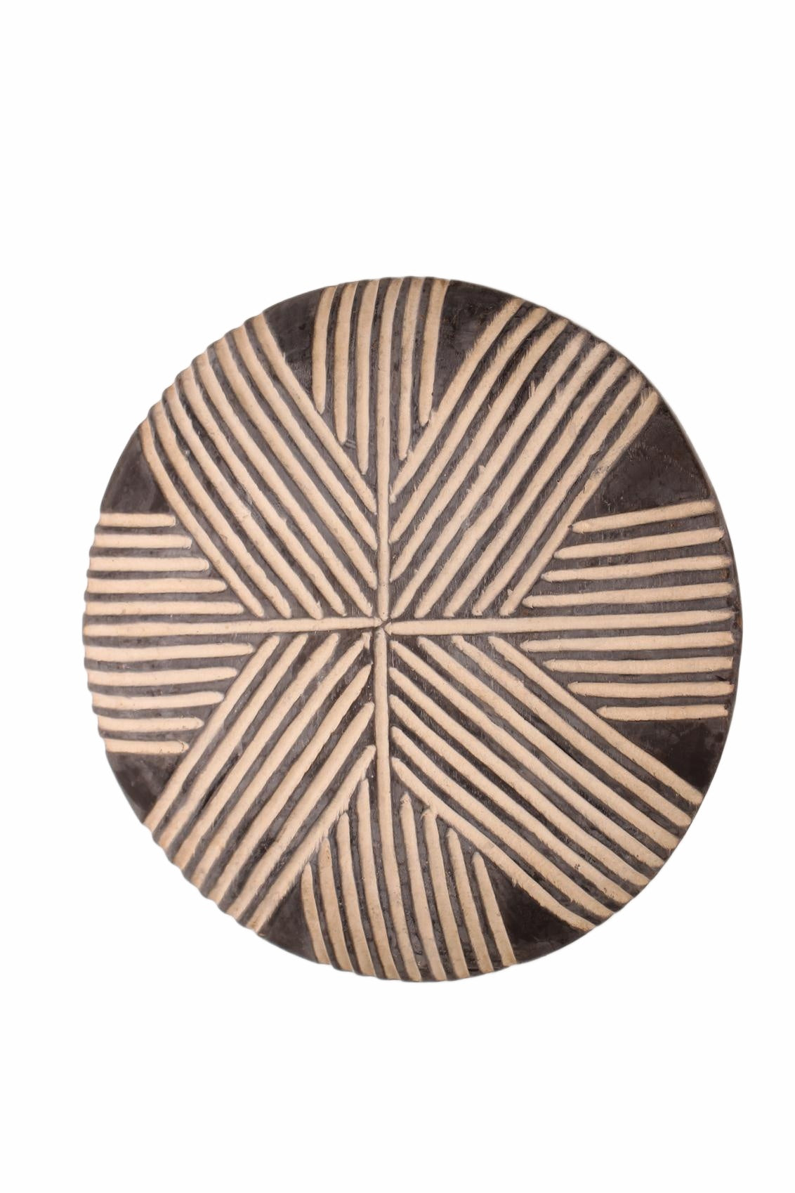 Bamileke Tribe Oval Shaped Wooden Shield ~20.1" Tall (New 2026) - Sculpture & Statuary