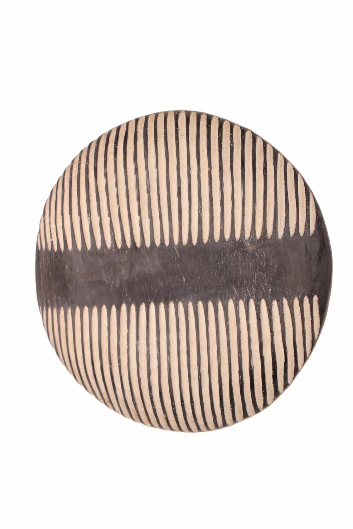 Bamileke Tribe Oval Shaped Wooden Shield ~20.1" Tall (New 2026) - Sculpture & Statuary