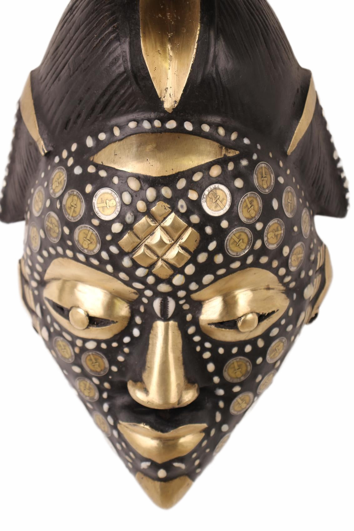 Punu Tribe Coin or Penny Masks ~16.9" Tall (New 2026) - Masks