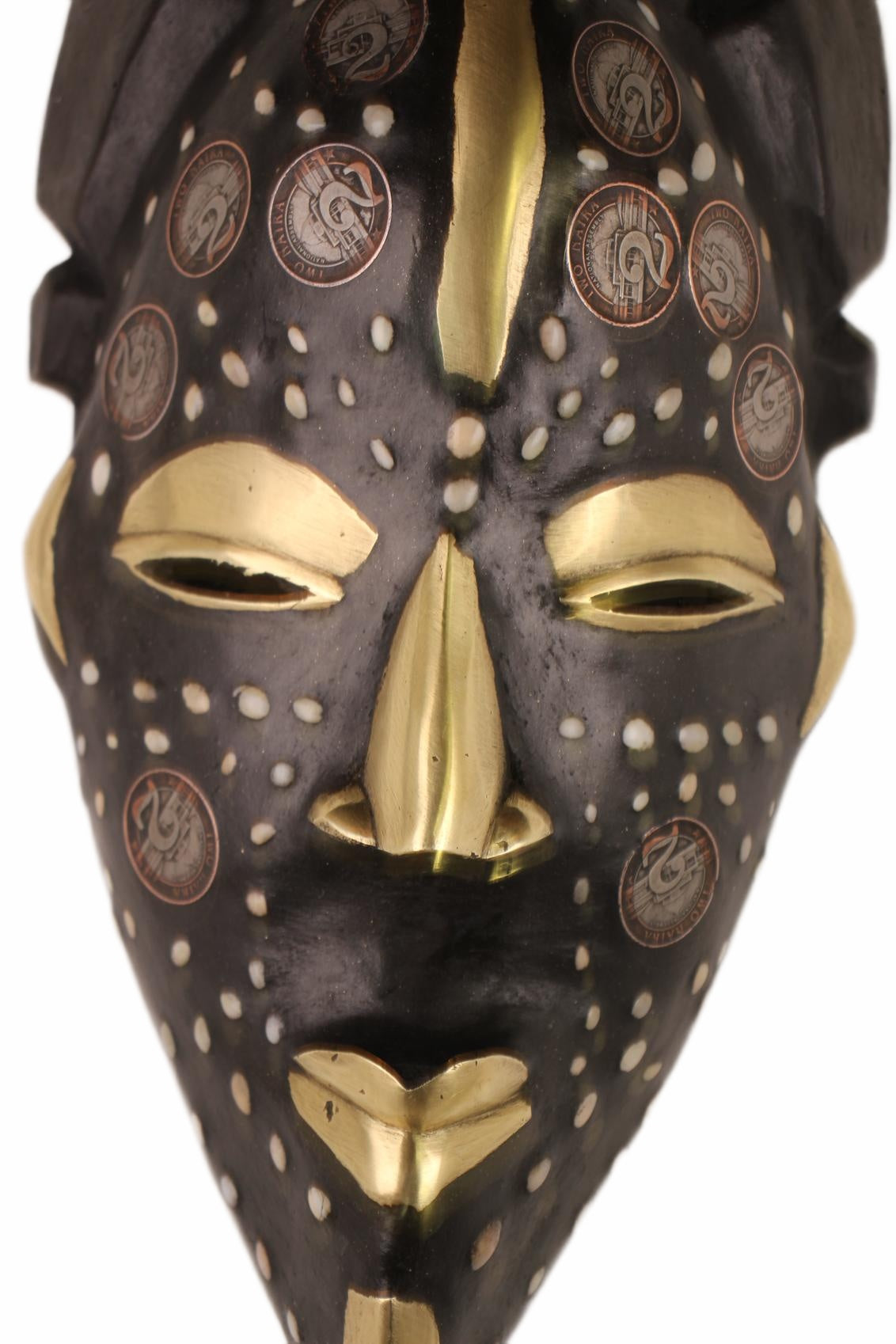 Punu Tribe Coin or Penny Masks ~12.6" Tall (New 2026) - Masks