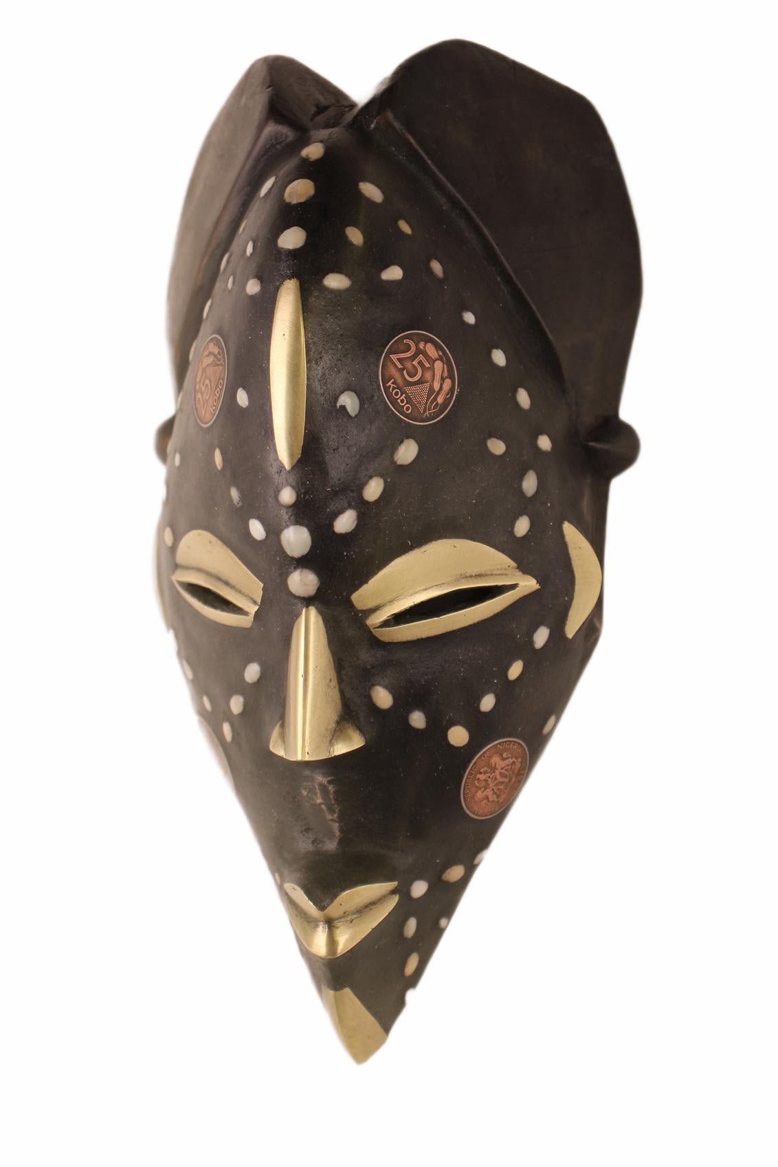 Punu Tribe Coin or Penny Masks ~10.2" Tall (New 2026) - Masks